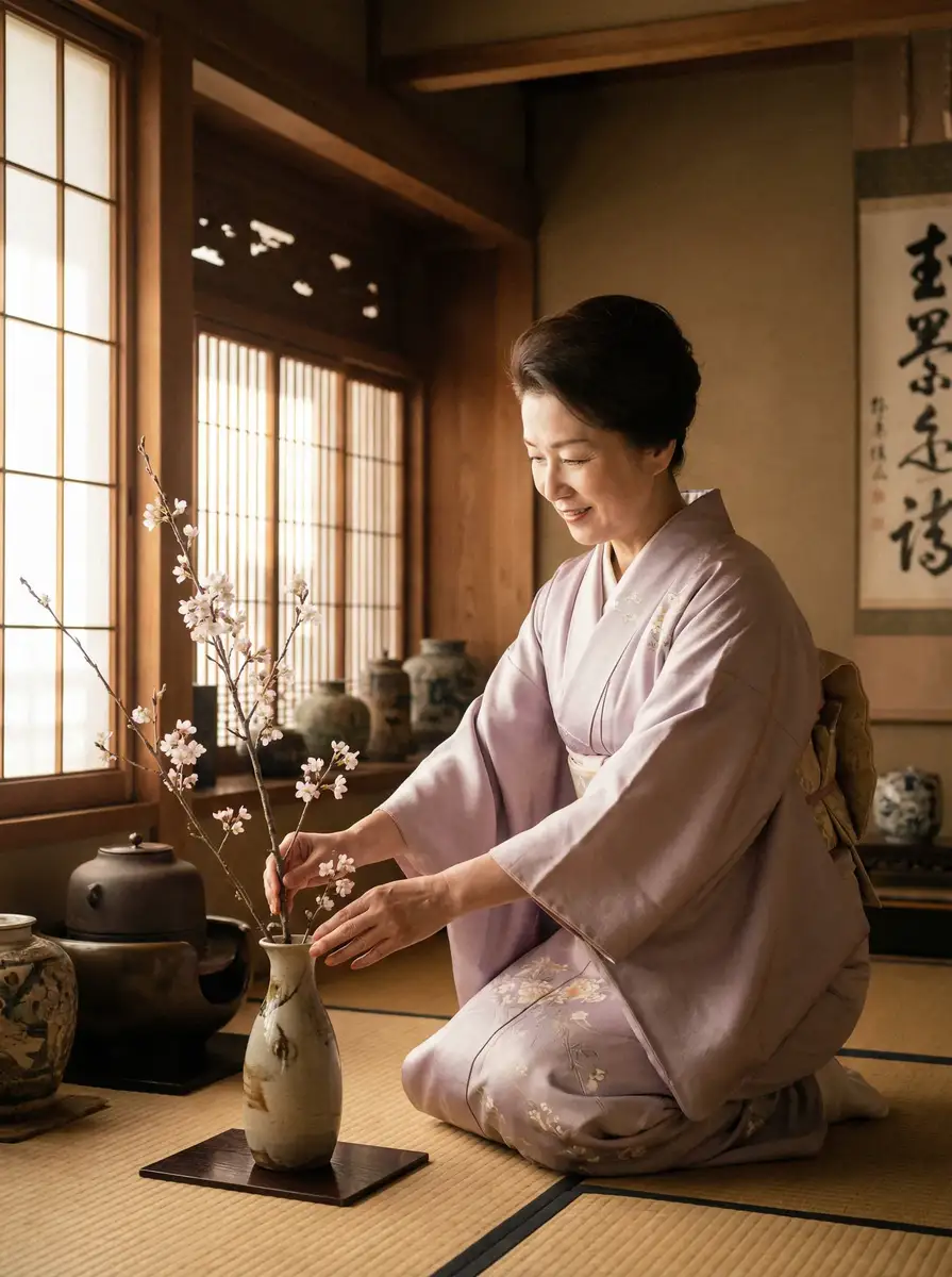 一位优雅的 女性向-女性专属阅读空间|热门女性向小说在线观看 在和室中插花